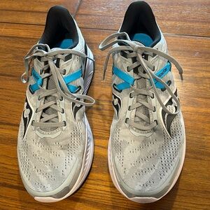 Saucony Athletic Shoes in Gray with Blue Highlights